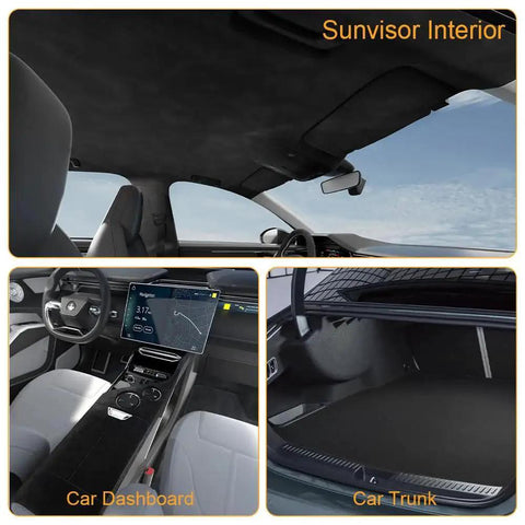 Suede Headliner Fabric With Foam Backing For Auto Roof Replacement 54x60 Inches installed in car interior