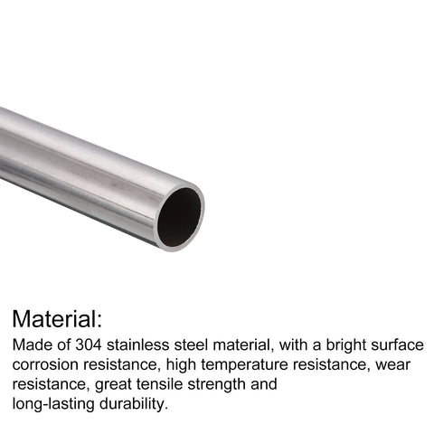 uxcell 304 stainless steel tube, 14mm OD, 1mm wall, 250mm length.