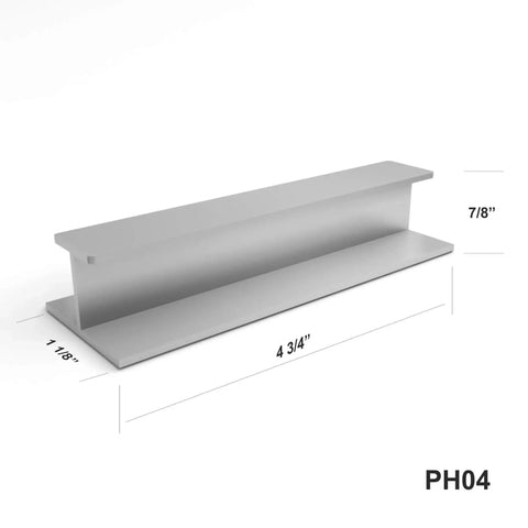 Self Adhesive Edge Finger Pull Door Handle 2 Pack Peel And Stick No Drill Installation For Glass Wood Metal Plastic, dimensions shown