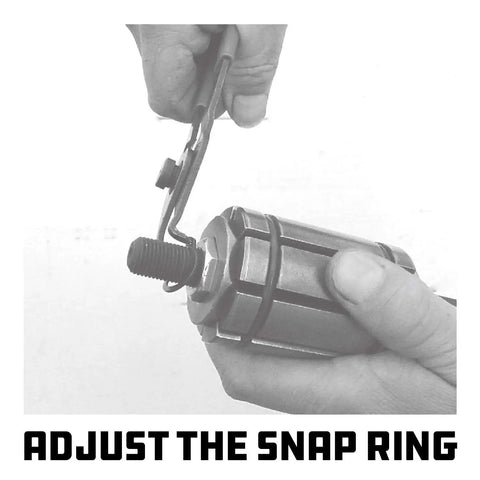 Close-up of adjusting snap ring on Tailpipe Expander Fits One Eighth To One And Three Quarters Inches Exhaust Pipe tool