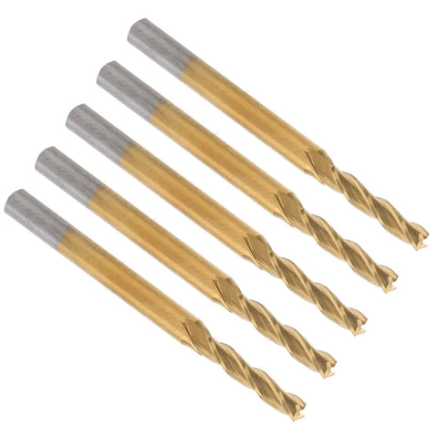 5 Piece Tungsten Steel End Mills With 3 Flutes CNC Milling Cutters for various materials