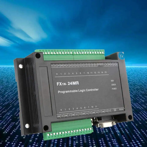 Beefy 24V PLC Controller for industrial automation with 14 input and 10 output FX1N-24MR style programmable logic controller.