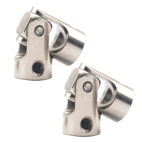 Vgoohobby universal rotatable steering shaft U-joint coupling for RC cars, 3mm to 3mm, metal, two pieces shown