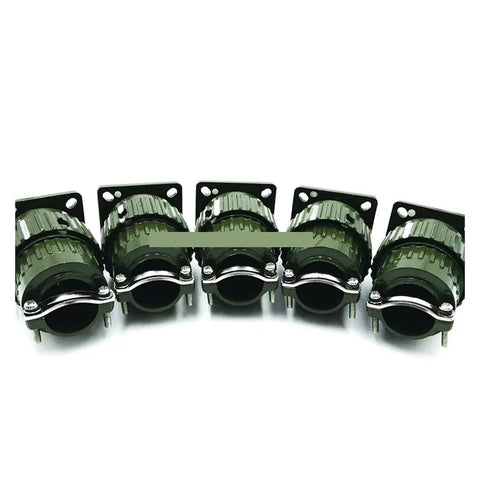 Military Standard Connector Socket For 4 Pin 7 Pin 10 Pin 19 Pin And 37 Pin Configurations, Rugged US Military Specification Plug Assembly, front view