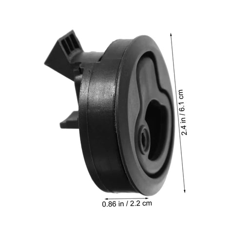 LIFKOME round flush-pull boat latch with locking mechanism, black plastic for deck hatch and cabinet.