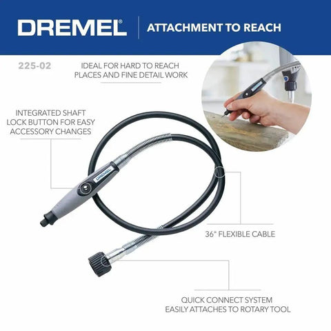 Flex Shaft Rotary Tool Attachment With Comfort Grip And 36 Inch Cable For Precise Engraving Polishing Sanding Wood Carving
