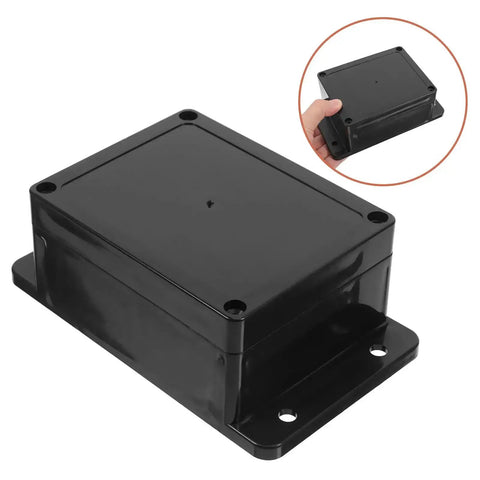 Beefy Black Plastic Waterproof Electrical Junction Box 115x90x55mm With Mounting Ears Indoor Outdoor Electronics Enclosure