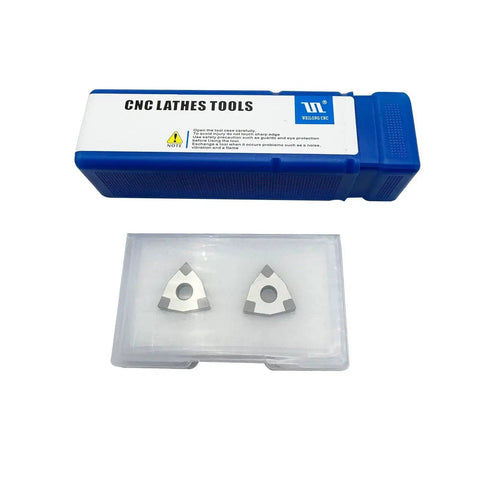 5/8 Inch CNC Lathe Tool Holder Bit Set With 2 WNMG080404 CBN-6 Inserts, ideal for high speed finishing of hardened steel.