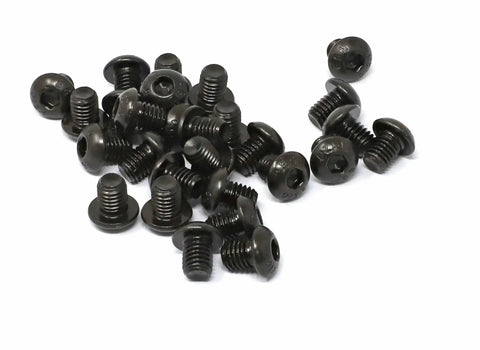25 Piece M8 X 10mm Hex Socket Button Head Cap Screws Kit, Beefy Alloy Steel 12.9 Grade, Black Oxide Finish, hex drive bolts.