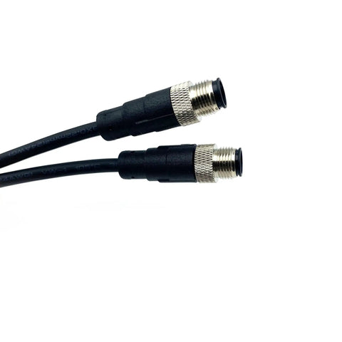 16.4ft M12 8 Pin A Code Double Male Connector Cable 5M AWG24 PVC Wire Industrial Molded IP67 Threaded