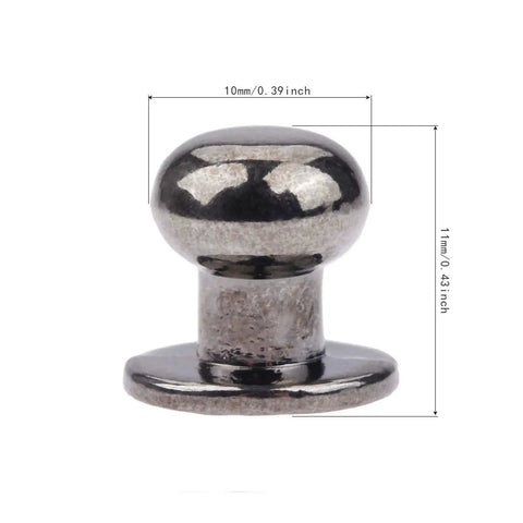 10 Pack Mini Drawer Knobs Zinc Alloy Black 0.39x0.43 Inches Durable Small Cabinet Pulls close-up view