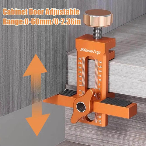 2-In-1 Cabinet Door Mounting Jig And Rebound Tool With Drill Bits Aluminum Alloy Positioner for Frameless Cabinets setup