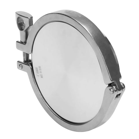 DERNORD 4-inch stainless steel sanitary pipe end cap with tri-clamp clamp