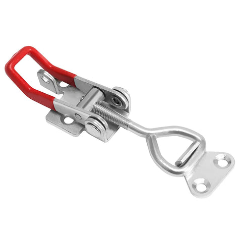 10 Pack Adjustable Toggle Clamps 4002 Pull Latch For Doors Boxes And Jigs, 551 Lb Capacity, zinc plated iron, side view