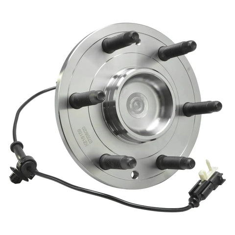 RWD Front Wheel Bearing Hubs Replacement Kit For Chevy Silverado 1500 GMC Sierra 1500 Tahoe Suburban Yukon XL Escalade ESV Cadillac Direct Fit Two Pack Hubs showing single hub with wire harness