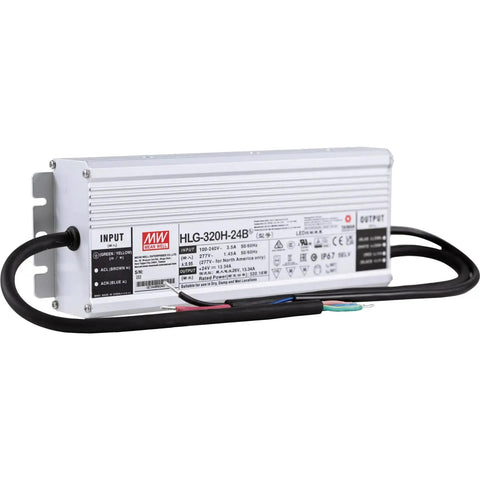 Beefy 320W 24V DC LED Driver Power Supply With Dual Mode CV And CC Output, Waterproof IP67, Ultra Wide 90 To 305VAC Input