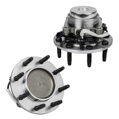 Beef Up Front End With This Front Wheel Bearing Hubs Suspension Kit For Chevy Express GMC Savana 2003 To 2017 2500 3500 8 Stud visible
