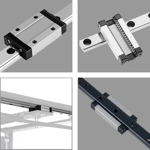 4 Pack MGN12 500mm Linear Rail Guide Kit With 4 MGN12H Bearing Carriages, Anti Rust Coating for 3D Printers and CNC Machines
