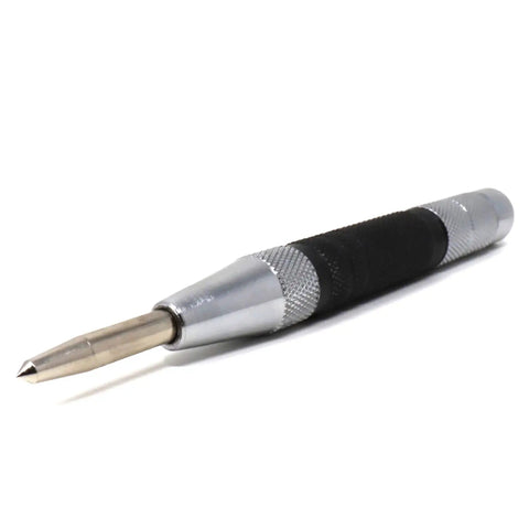 Automatic Center Punch Beefy 6 Inch Spring Loaded Center Hole Punch For Metal And Wood, adjustable tension, close-up view