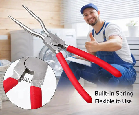 Pro Grade Spring Expansion Tool For Washer Tub Replacement From 2 Inches To 4.1 Inches, safe grip handle, shown in use