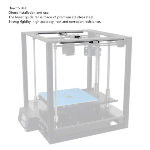 Miniature Linear Guide Rail Kit With 2 Slide Blocks For 3D Printers And CNC Machines, Stainless Steel Rail, 100mm installed on printer