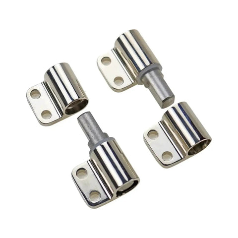Detachable damping cabinet hinges, chrome-plated zinc alloy with mounting plates; set of four