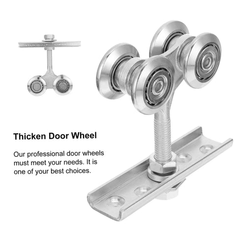 Heavy Duty Door Track Roller For Smooth Sliding Cabinets, Closets, And Kitchen Doors, Durable Steel Track Roller with four wheels