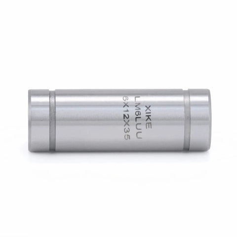 Two Pack LM6LUU Sealed Linear Ball Bearings 6x12x35mm for DIY 3D Printer CNC and Workbench Motion Systems, chrome steel, by XIKE.