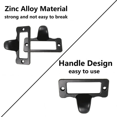 30 Pack Label Tag Holder Pull Handles In Black Zinc Alloy Drawer Pulls For Cabinets Cupboards Shelves Dressers And Office Furniture Measuring 1.85 By 1.38 Inches For Label Card Organization, featuring zinc alloy material and easy-to-use handle design.