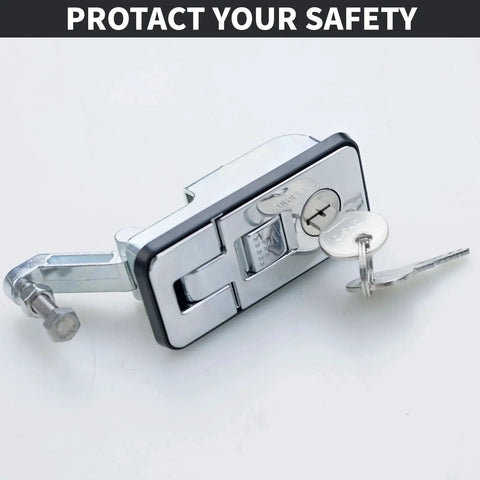 Loclink compression latch lock, 2-pack; marine-grade zinc alloy boat hatch/RV latch with adjustable lever and 4 keys.