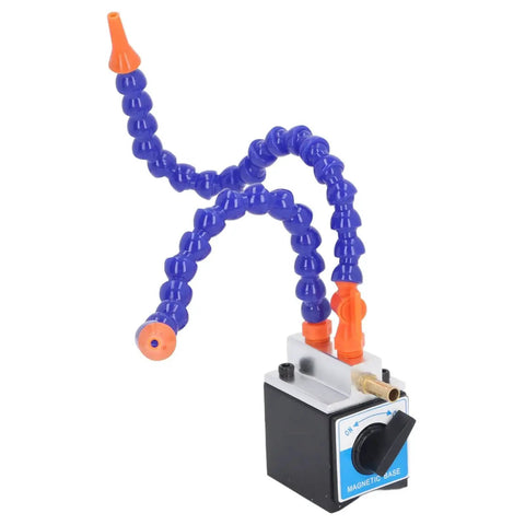 Adjustable Magnetic Coolant Pipe Holder With 60mm Base And G1/4 To G1/2 Hose Fittings For CNC Machine Tool Cooling Systems