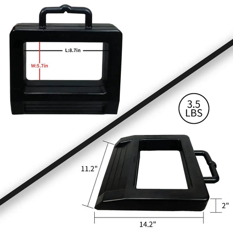Rubber Pallet Jack Chock Heavy Duty Wheel Stopper For Pallet Jacks And Trucks Stabilizes Wheels 14.2x11.2x2 Black