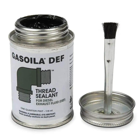Diesel Exhaust Fluid DEF Thread Sealant with Brush Quarter Pint Built to Last Sealant for DEF Lines Withstands Minus Fifty