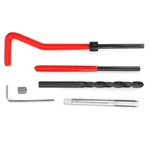 Thread Repair Kit For Female Threads M6x0.75 30 Piece Helicoil Thread Insert Set To Fix Stripped Holes And Damaged Internal Threads Easy Repair Tool For Metal And Automotive Applications showing drill, tap, wrench, and insert