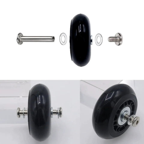 75 By 24mm Luggage Wheel Replacement Kit With Two Smooth Rolling Suitcase Swivel Wheels And All Hardware Included