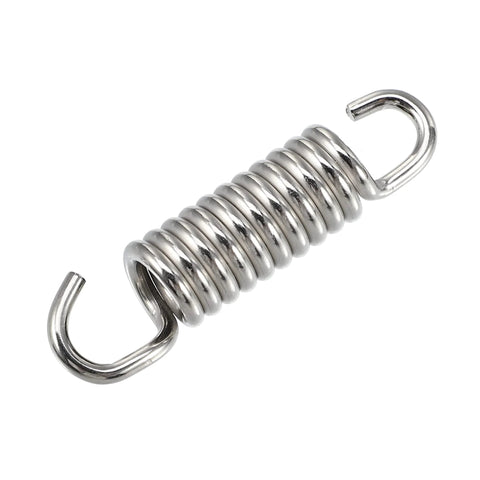 Stainless steel motorcycle exhaust pipe spring with hooked ends