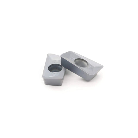 CNC Milling Carbide Inserts For Steel TiAIN PVD Coated APMT1604PDER M2 Set Of 10, durable for lathe and milling tools visible in image
