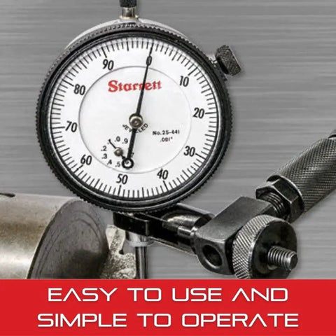 Universal Dial Test Indicator Set Pro Grade With Back Plunger For Height Depth And Width Measurements White Face Readout