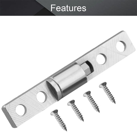 Iron Nickel Plated Torque Type Friction Positioning Hinge Silver Tone With 4 Mounting Holes 36 x 6 x 2.5mm 1 Piece Cabinet Door Hinge