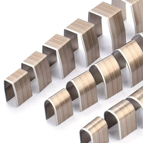 Close-up of metal punches from 18 piece leather craft embossing punch set kit with pro grade alloy steel tools for DIY leather projects