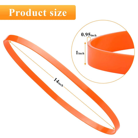 Premium Urethane Bandsaw Tires 14 Inch By 1 Inch By 0.095 Inch Two Pack With Quick Install No Adhesive Needed For Smooth Blade Tracking.