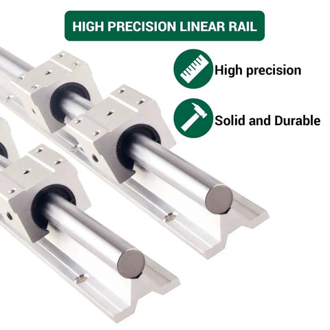 Beefy 600mm SBR25 Linear Rail Kit With 2 Rails And 4 SBR25UU Blocks, Heavy Duty CNC Guide Rails For DIY Routers, Lathes And Mills
