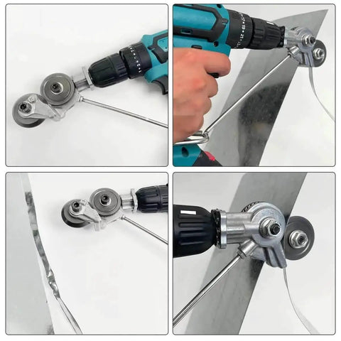 Two Pack Electric Drill Plate Cutter Attachment 2024 Upgraded Metal Sheet Nibbler cutting sheet metal with drill