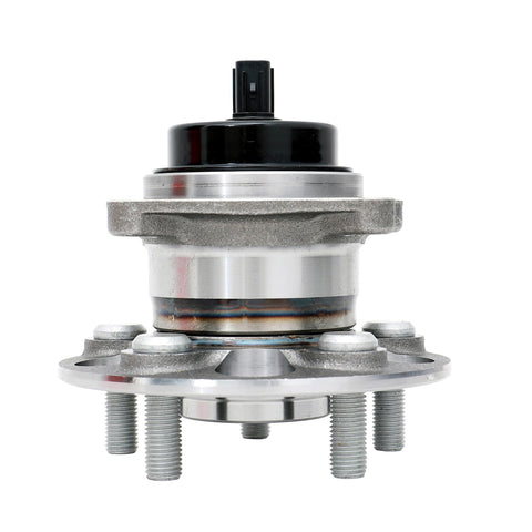 Front view of rear wheel bearing hub assembly set of 2 for 2016-2021 Toyota Prius, 2017-2021 Prius Prime, and 2011-2017 Lexus CT200h.