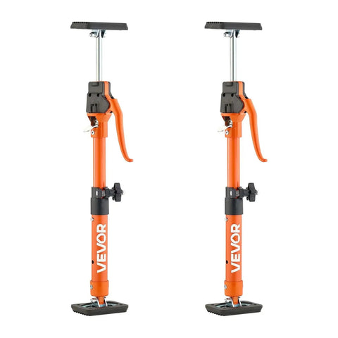 Telescoping Cabinet Jack Support Pole 2-Pack, 15.75-23.6 Inches 220 Lb Capacity, front view, orange color, adjustable height