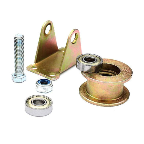 Rigid Track Wheel For Sliding Gate With Bracket Heavy Duty Barn Door Caster 100mm 45 Steel Galvanized Finish Double Bearing Smooth