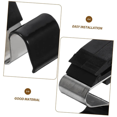 Gas tank door spring clip replacement, black metal with plastic insert, Amazon automotive part