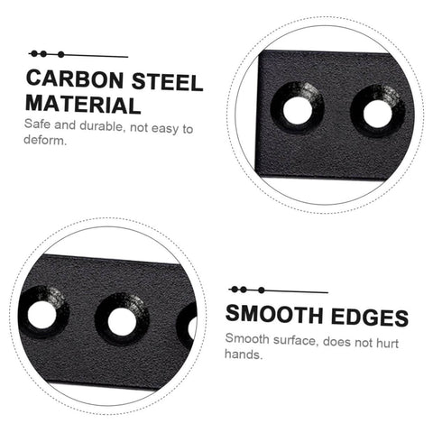 Metal Track Mending Plates For Barn Door Repair Carbon Steel Joint Brackets Smooth Surface And Easy Installation