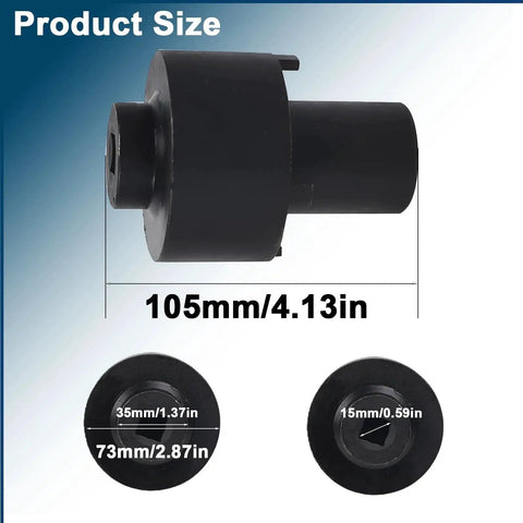 1083 Rear Axle Hub Bearing Spindle Lock Nut Socket Wrench Removal Tool size dimensions for Transit 2015-2025 RWD view