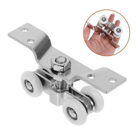 2 Pack Sliding Door Rollers Heavy Duty Stainless Steel Silent Nylon Wheels For Indoor Outdoor Use Weatherproof Track Hardware